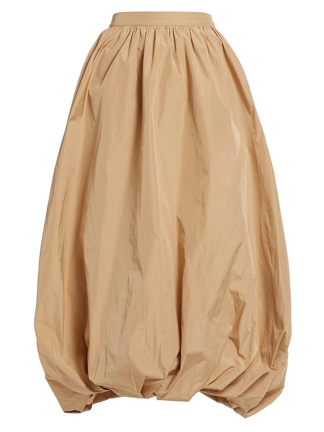 Womens Flared Bubble Midi-Skirt Product Image