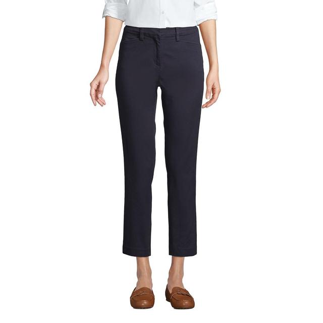 Lands End Womens Regular Mid Rise Chino Crop Pants Product Image