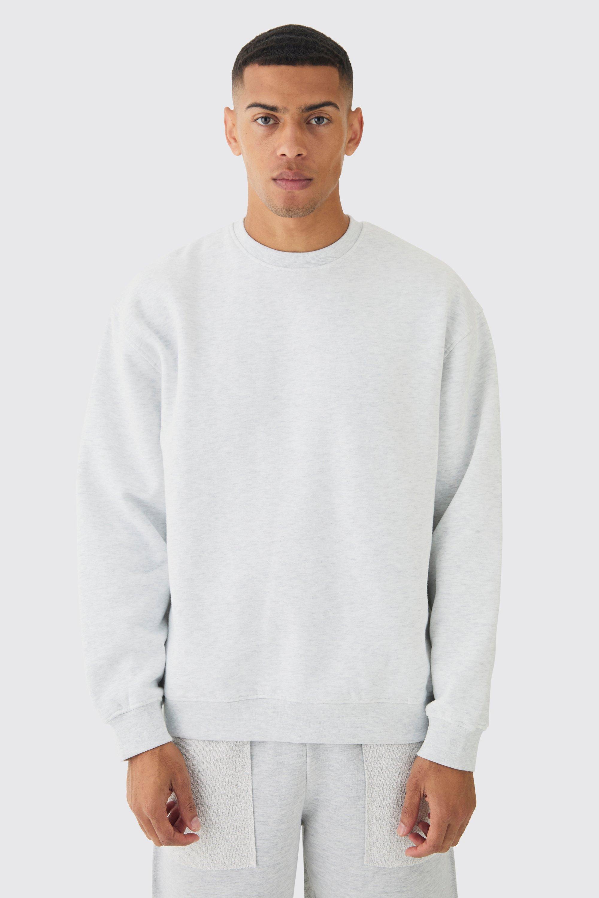 Basic Oversized Crew Neck Sweatshirt | boohooMAN USA Product Image