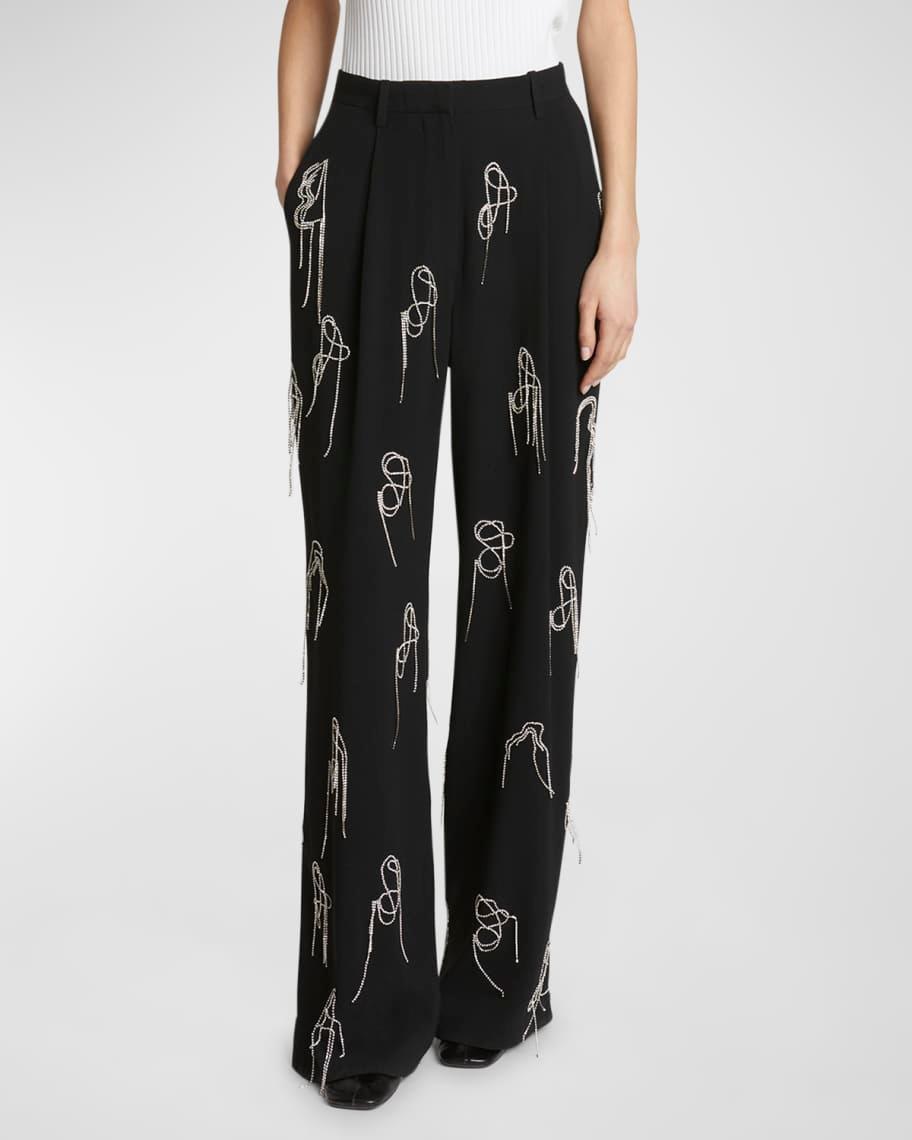 Porter Embellished Wide-Leg Trousers Product Image