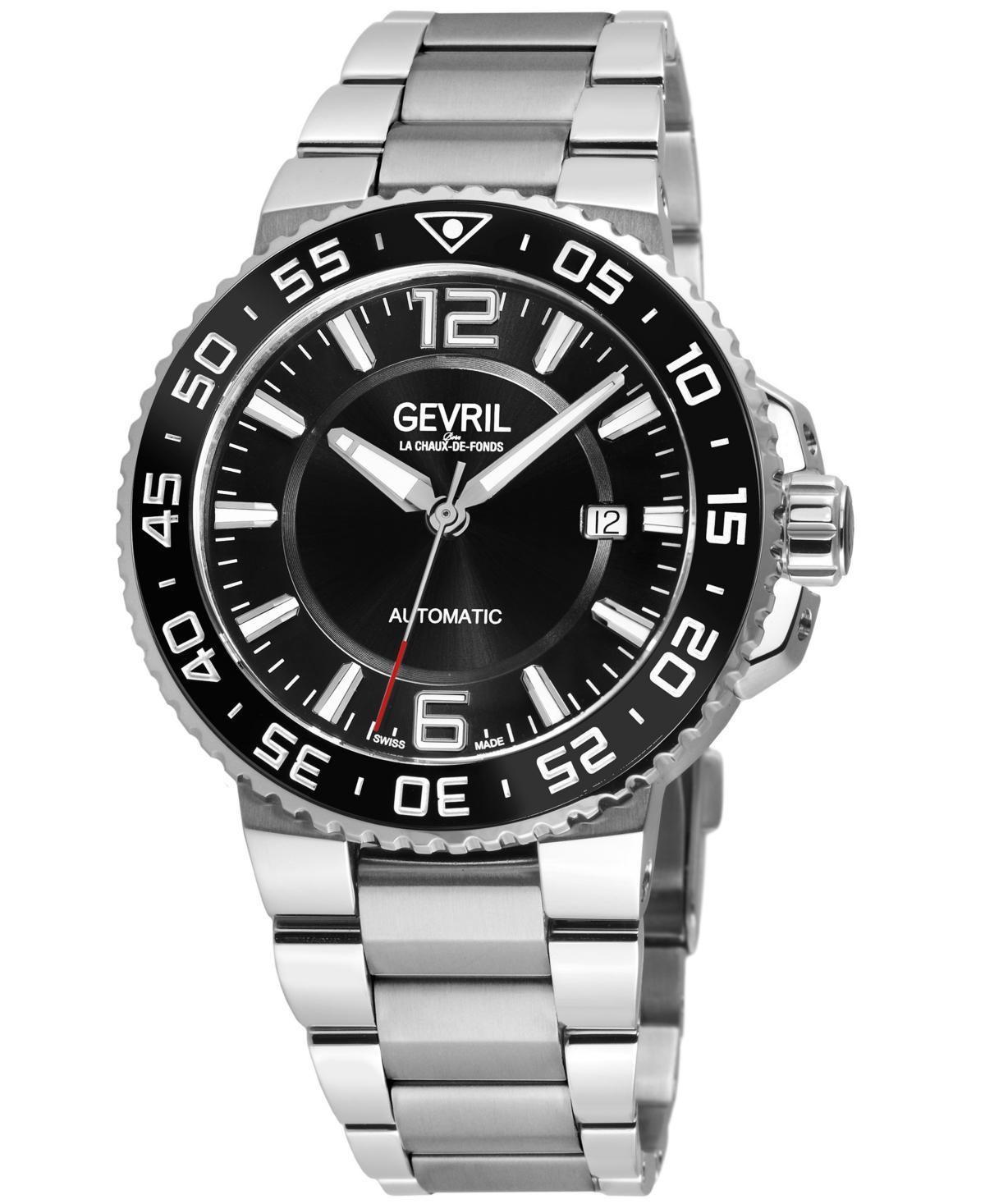 Gevril Mens Riverside Silver-Tone Stainless Steel Watch 42mm - Silver Product Image