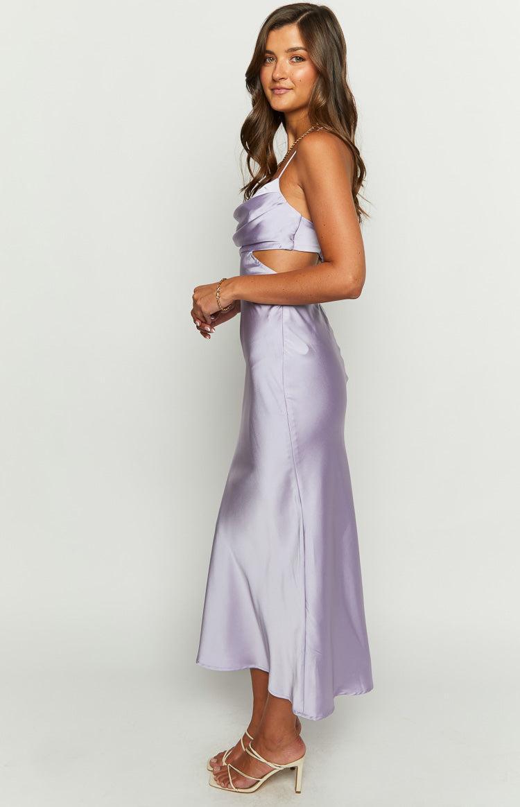 Taleah Lilac Cut Out Maxi Dress Product Image