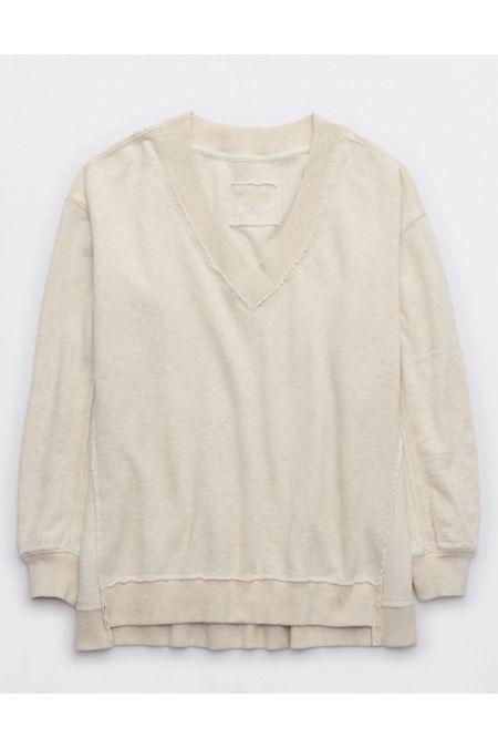 Aerie Vacay Every Day V Neck Sweatshirt Women's Product Image