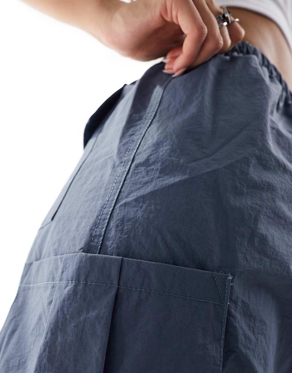 Sixth June parachute cargo skirt in blue/gray Product Image