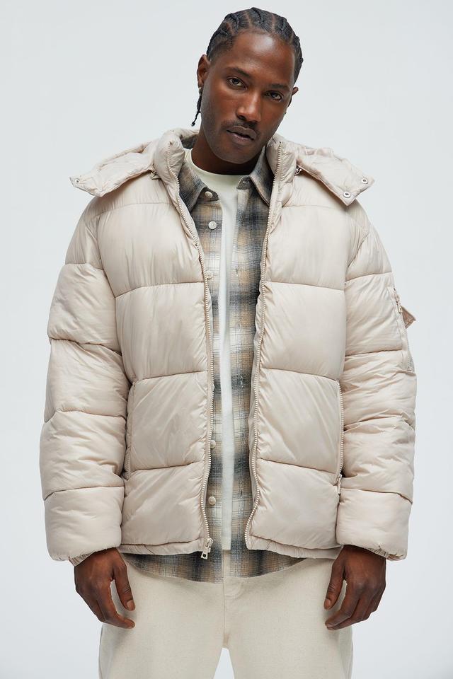 Nixer Puffer Jacket - Tan Product Image