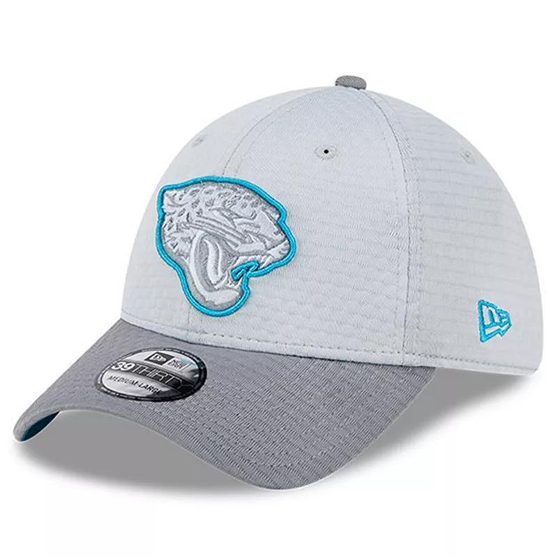 Mens New Era Gray Jacksonville Jaguars 2024 NFL Training Camp 39THIRTY Flex Hat Product Image