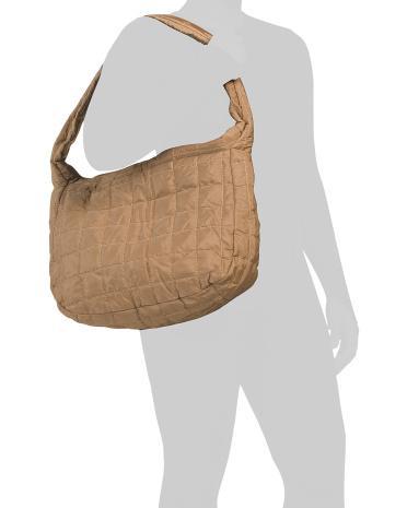 Oversized Puffer Shoulder Bag for Women | Leather product image