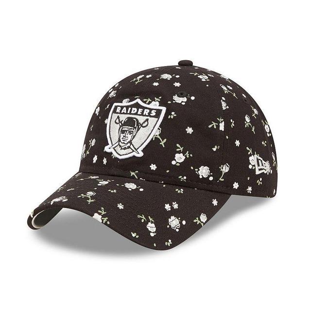 Womens New Era Black Las Vegas Raiders Floral 9TWENTY Adjustable Hat Product Image