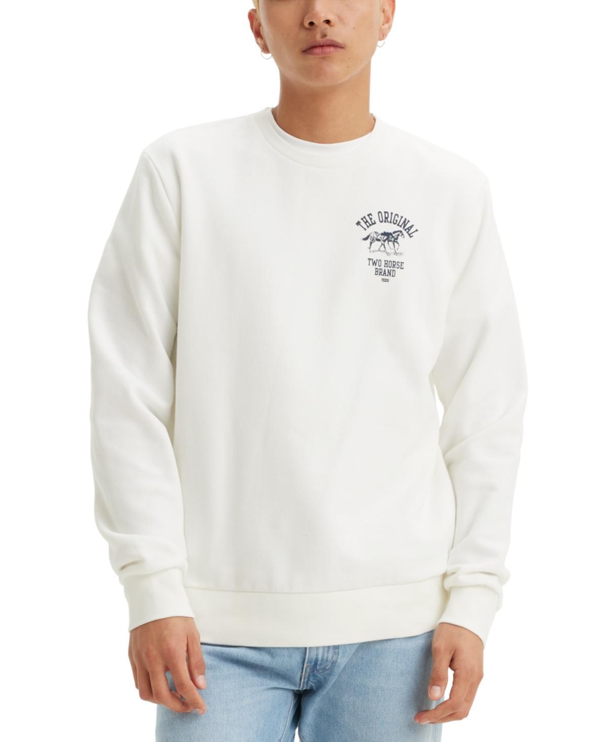 Levi Mens Varsity Crewneck Long Sleeve Logo Sweatshirt Product Image