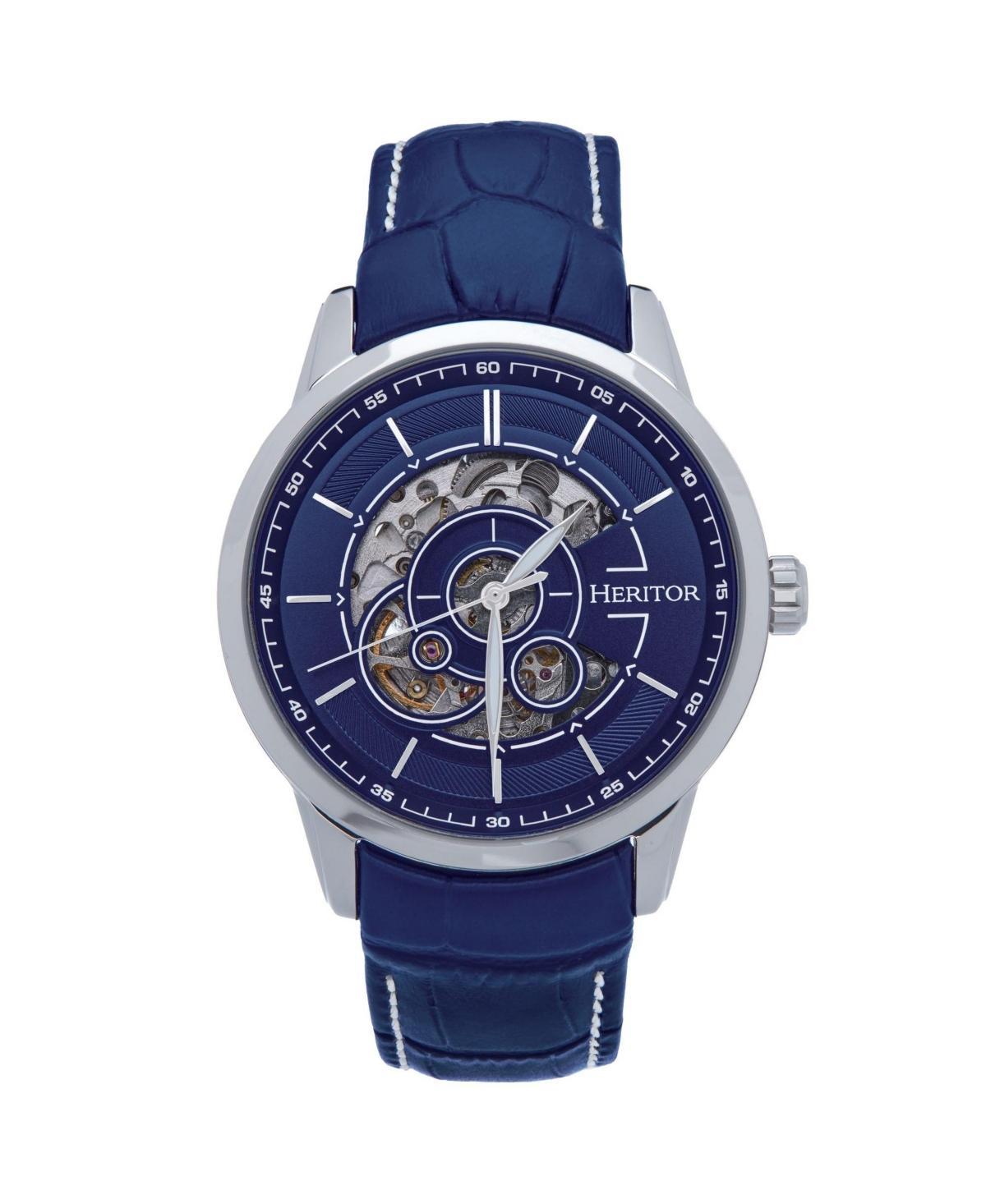 Men's Heritor Automatic Davies Semi-Skeleton Leather-Band Watch, 0 Product Image