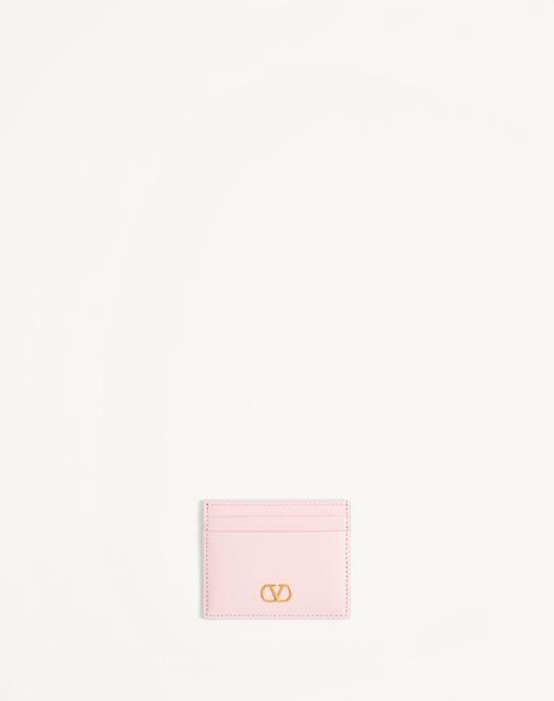 VLOGO SIGNATURE GRAINY CALFSKIN CARD HOLDER Product Image