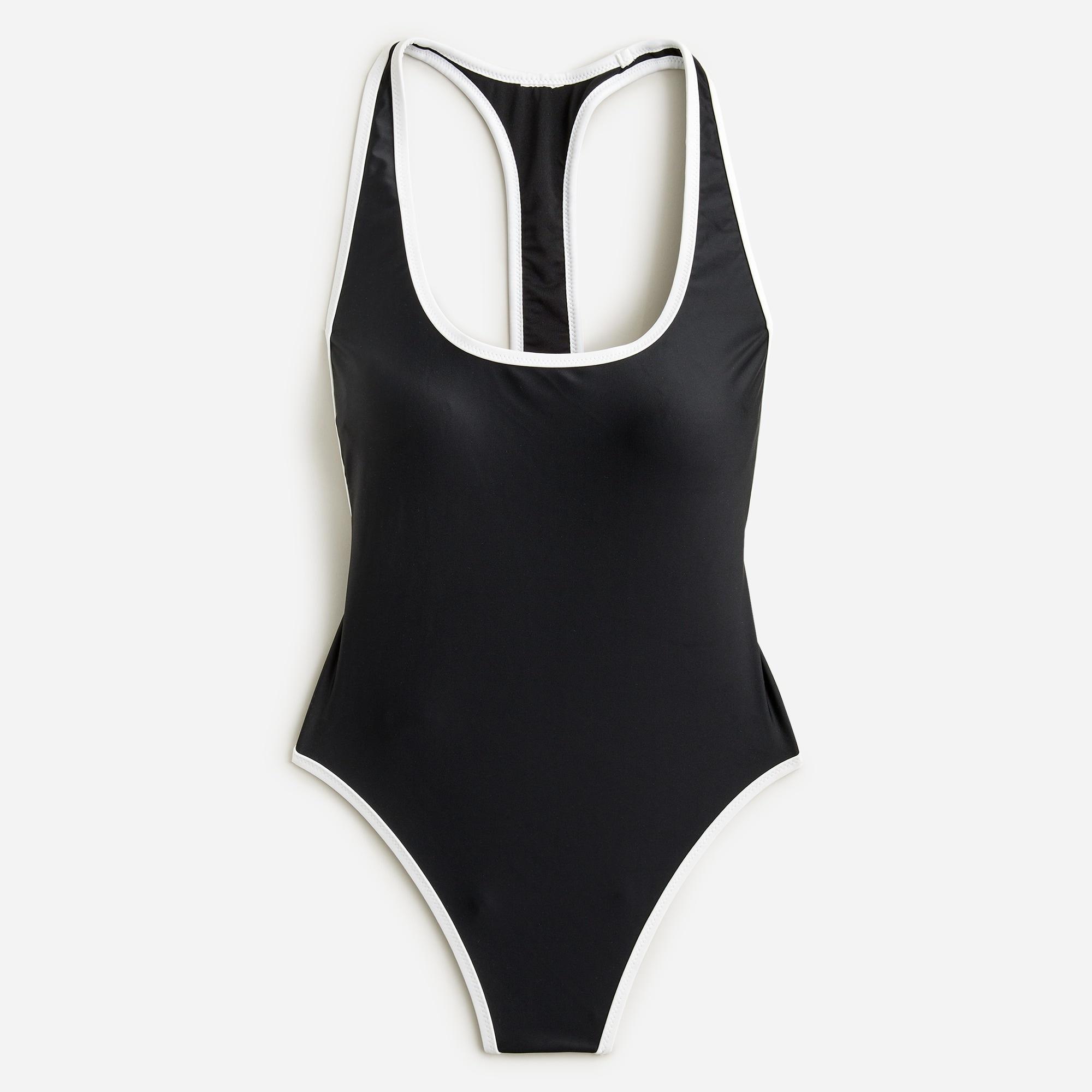 Tipped racerback one-piece swimsuit Product Image