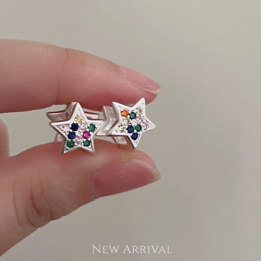 Star Rhinestone Earrings Product Image