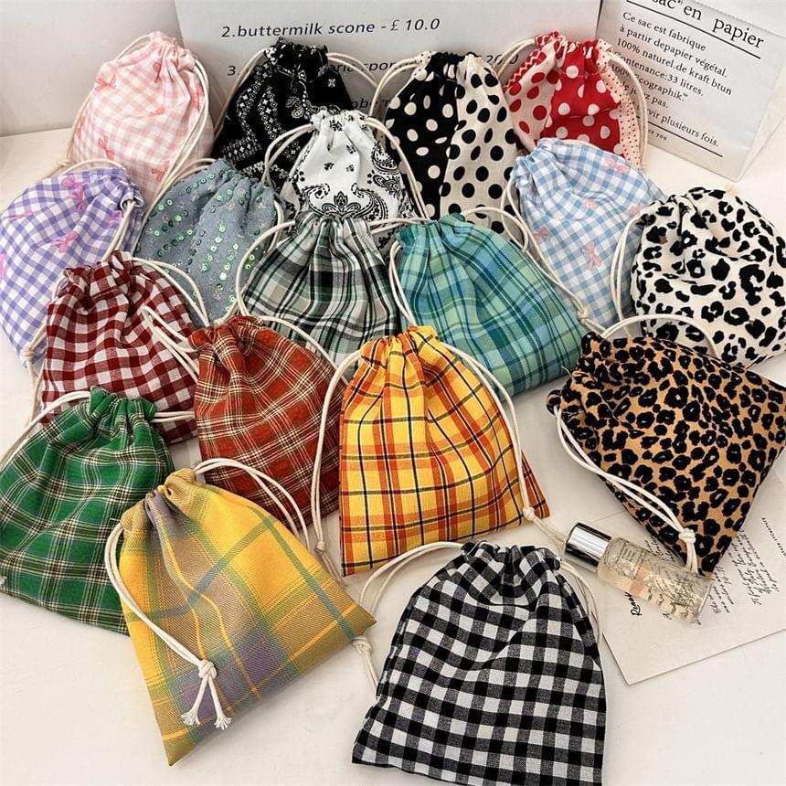 Patterned Drawstring Pouch Product Image