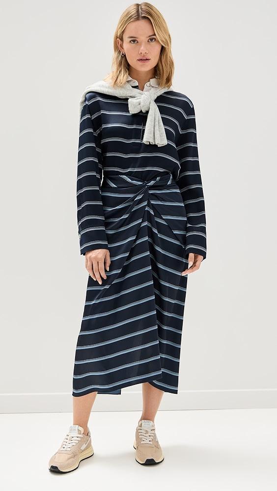 Vince Rugby Stripe Gathered Skirt | Shopbop Product Image