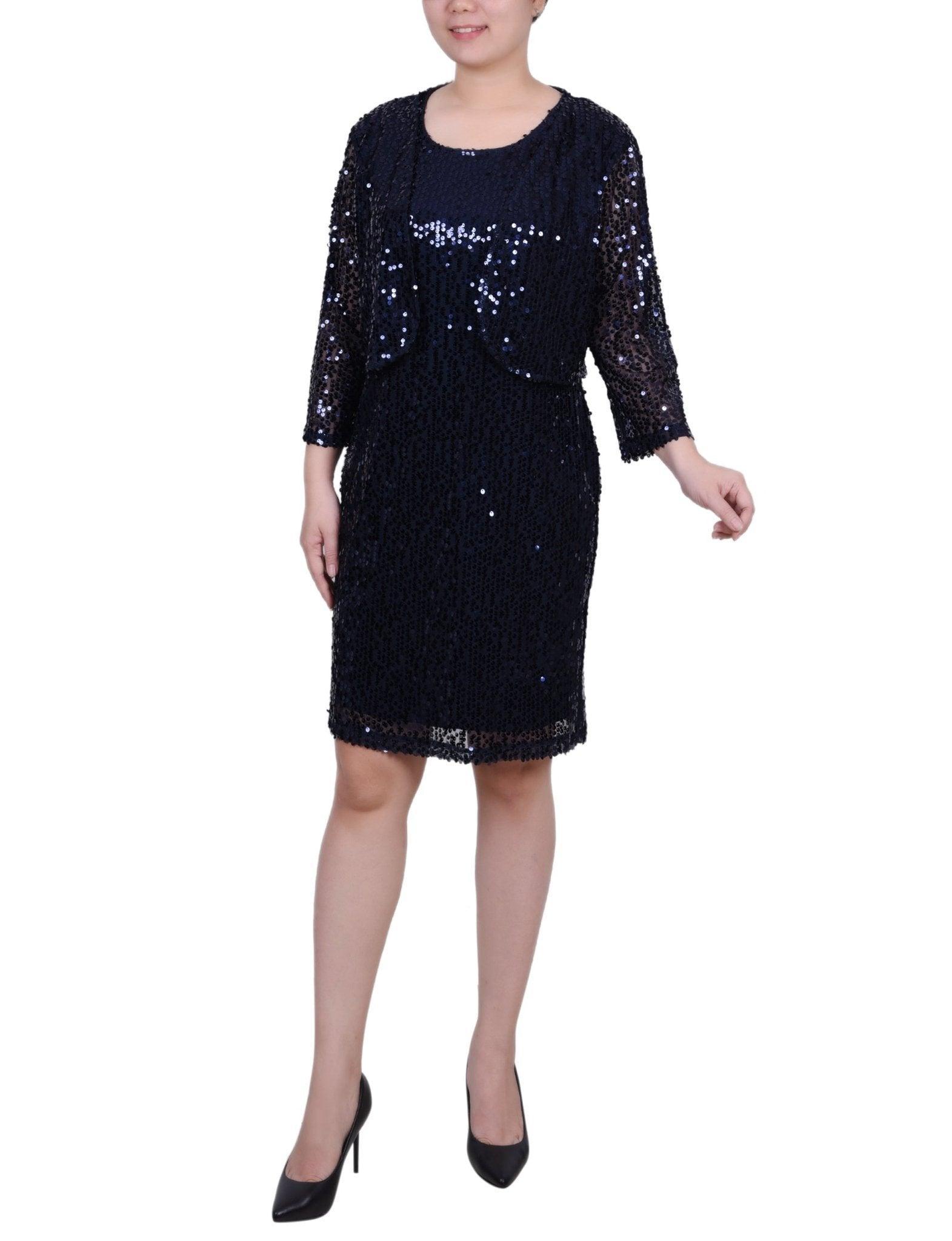 Sequined Bolero Jacket And Dress - Petite product image