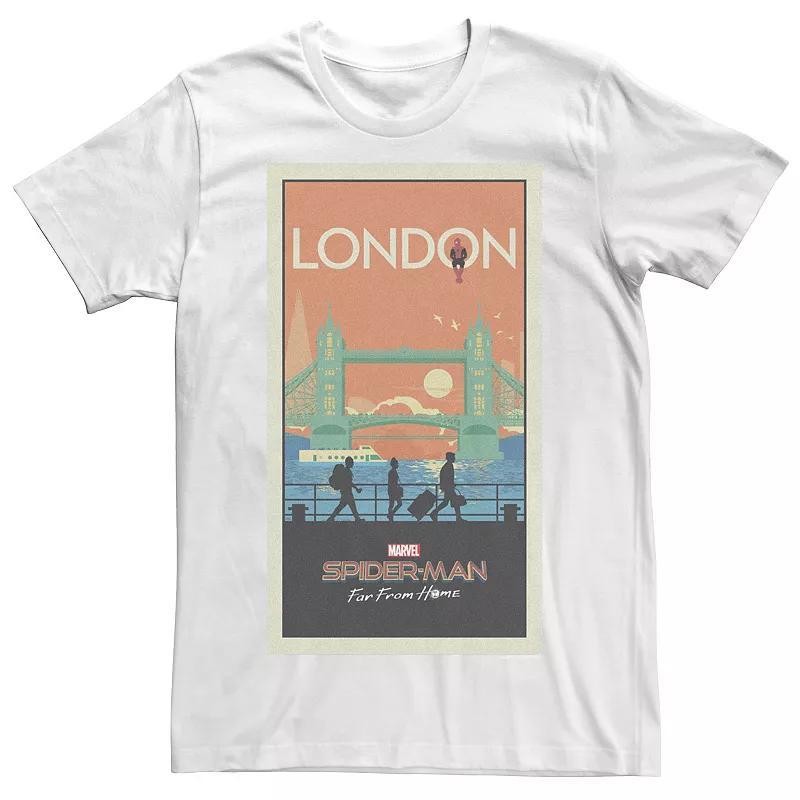 Mens Marvel Spider-Man Far From Home London Abstract Movie Poster Tee Product Image