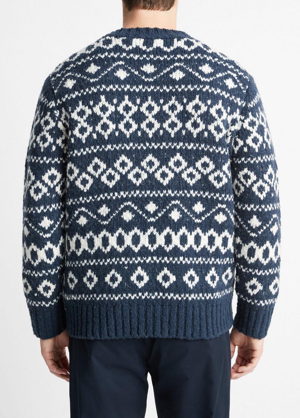 Fair Isle Wool-Blend Crew Neck Sweater Product Image