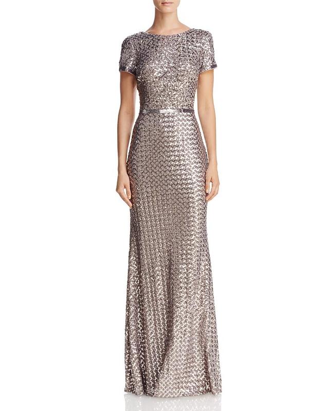 Aqua Belted Sequin Gown - 100% Exclusive - 16 - 16 - Female Product Image