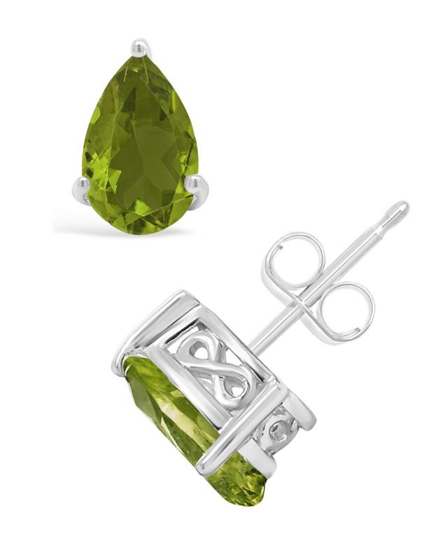 Alyson Layne Sterling Silver 8 mm x 5 mm Pear Shape Citrine Stud Earrings, Womens Product Image