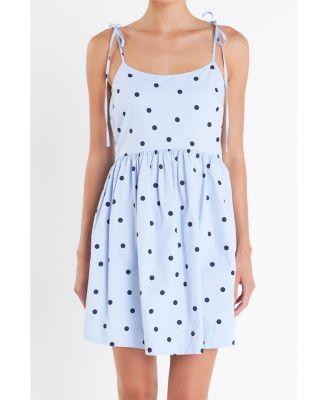 English Factory Womens Polka Dot Sleeveless Mini Dress Product Image