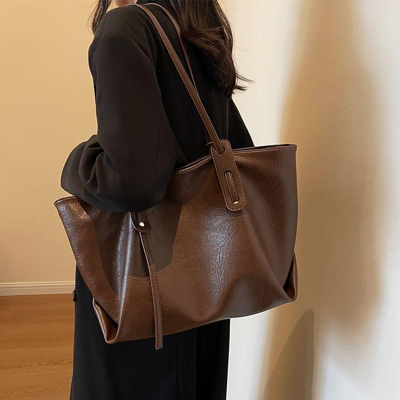 Faux Leather Tote Bag product image