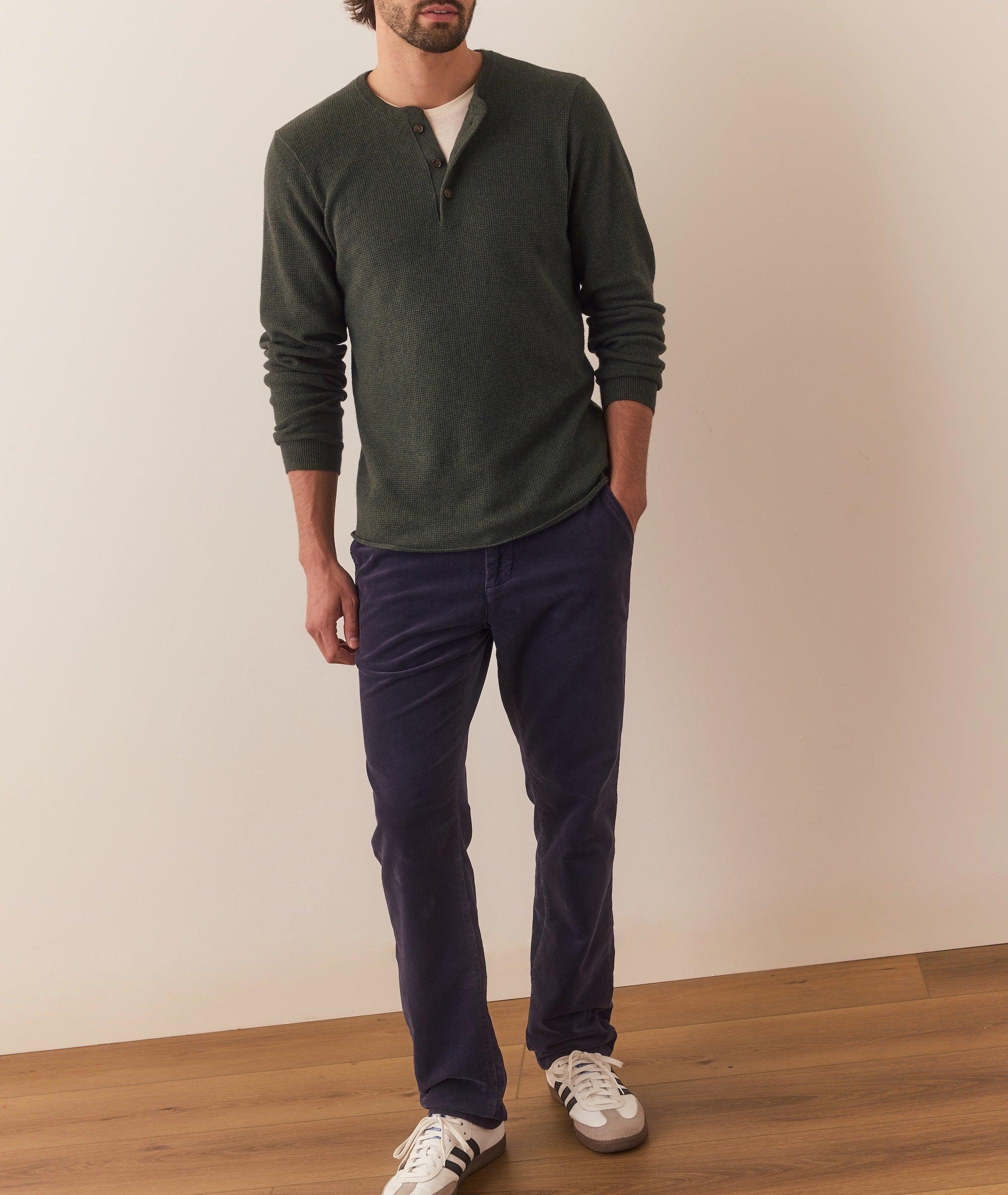 Merino Blend Sweater Henley Product Image