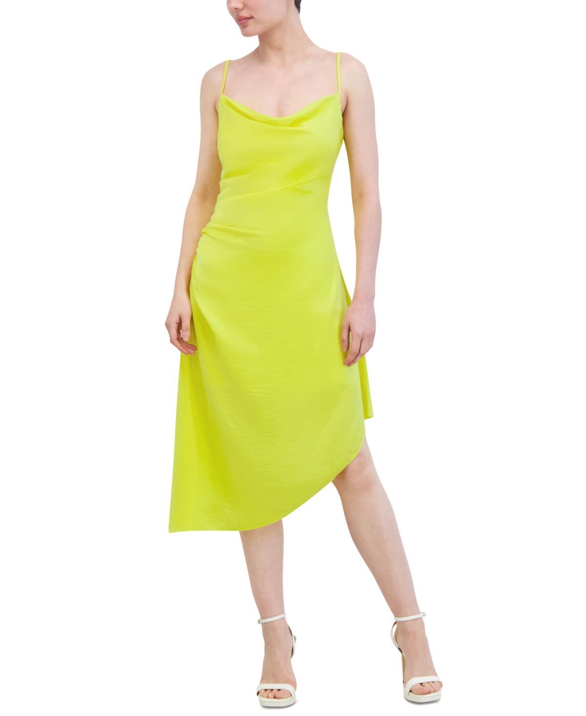 Bcbg New York Womens Cowlneck Sleeveless High-Low Midi Dress Product Image