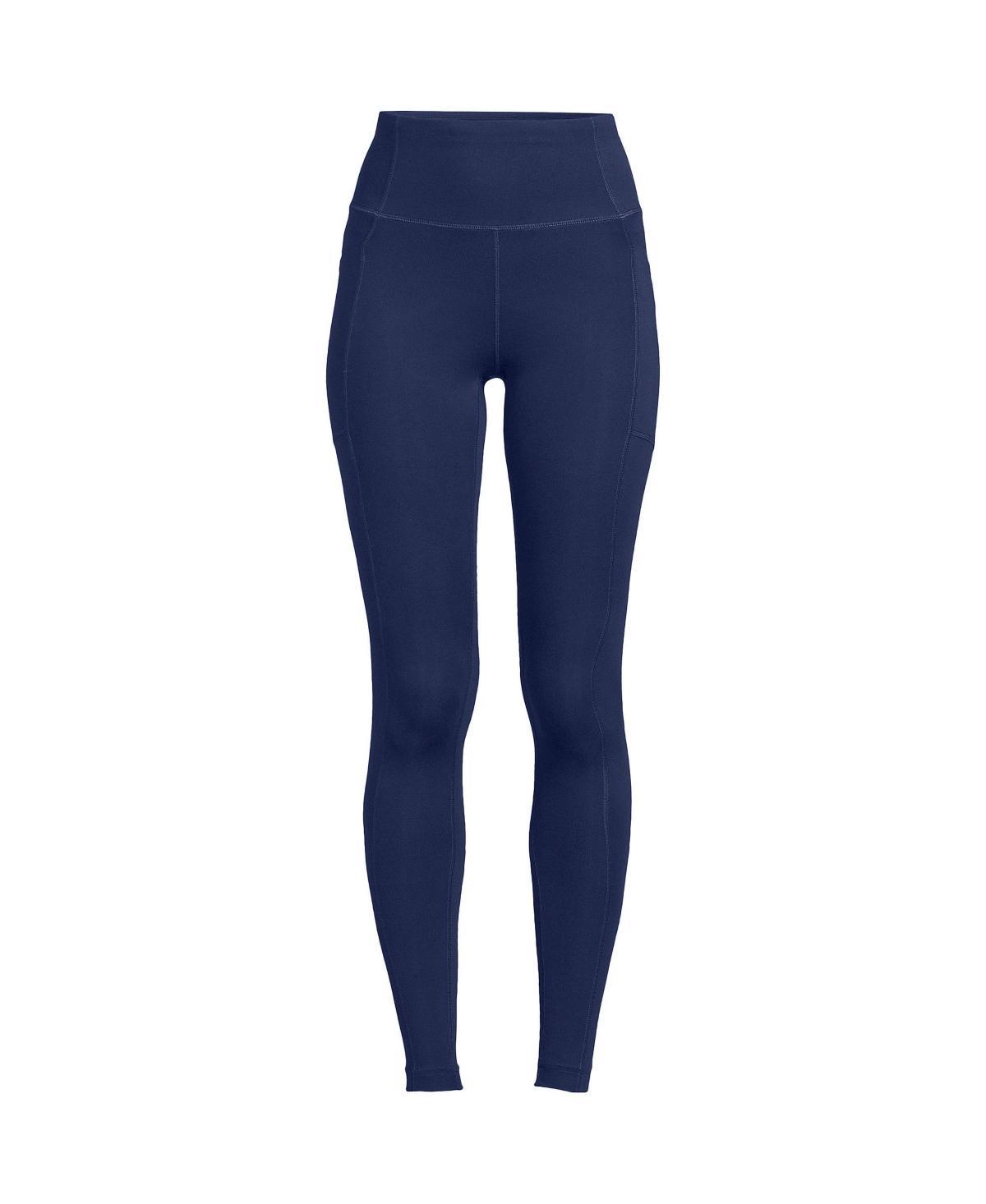 Petite Lands End Serious Sweats Fleece-Lined Leggings, Womens Grey Heather Product Image