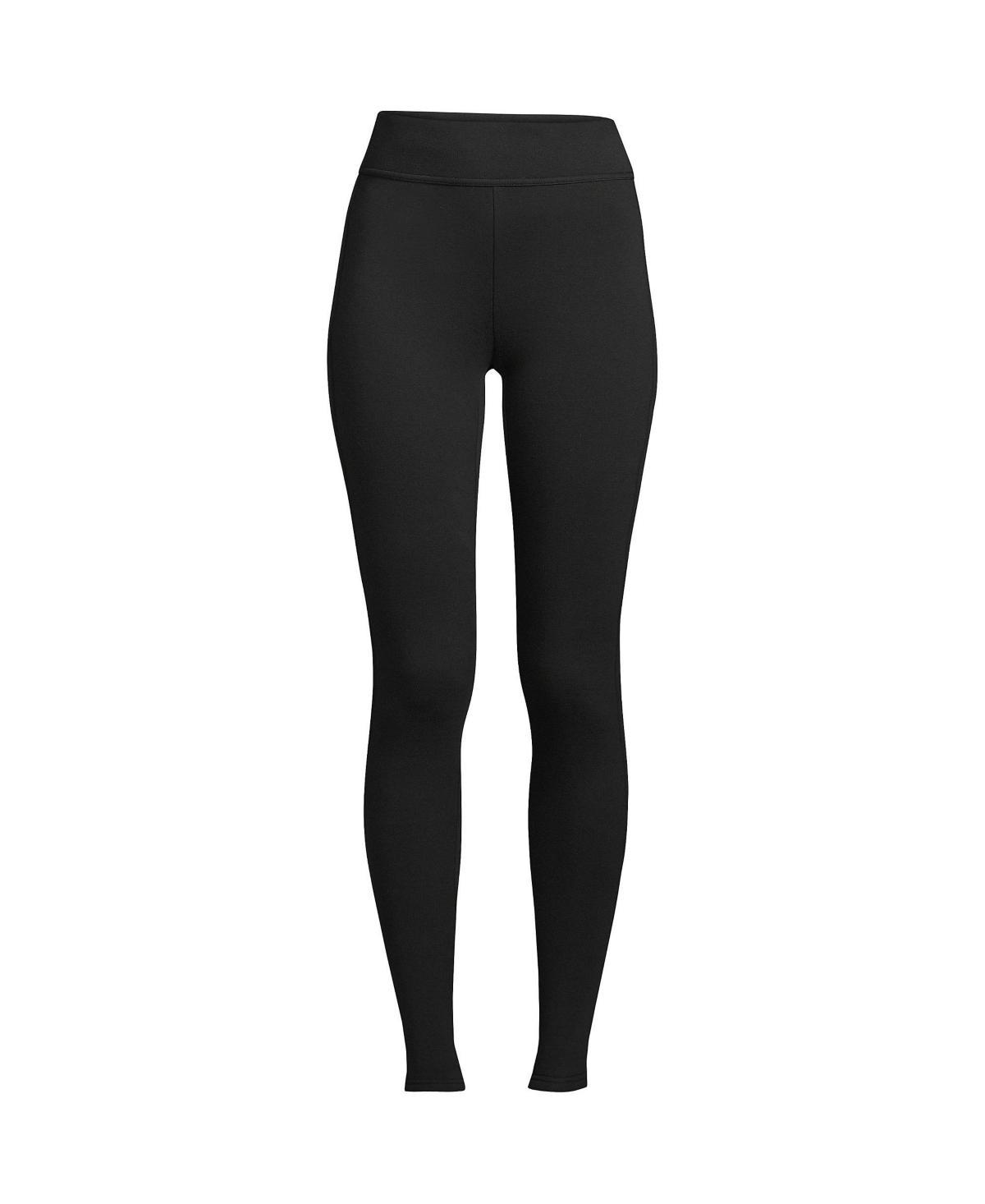 Petite Lands End Serious Sweats Fleece-Lined Leggings, Womens Grey Heather Product Image