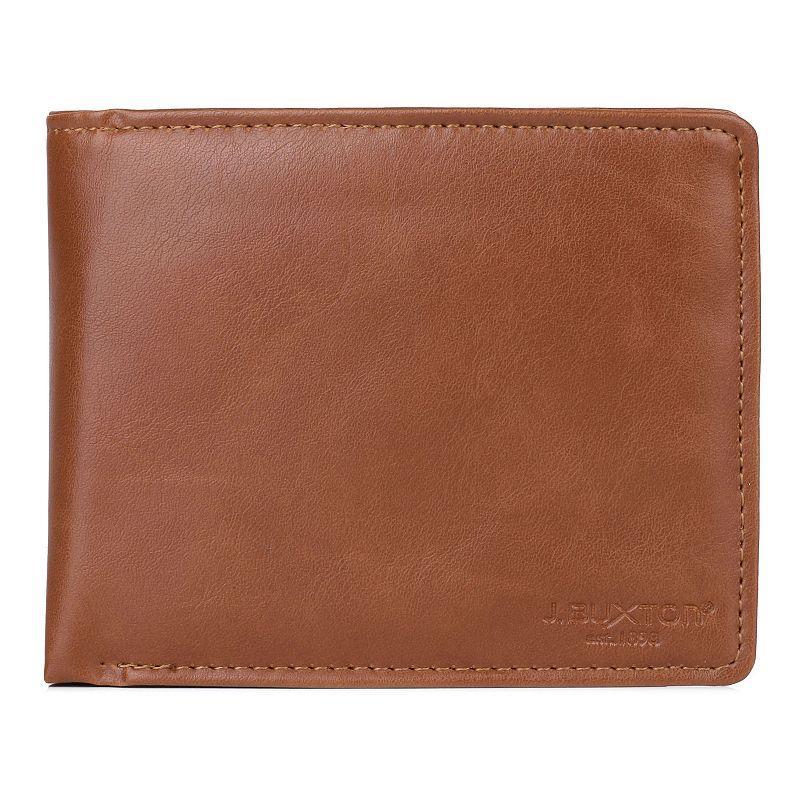 Buxton D-Type RFID Credit Card Billfold Wallet, Brown Product Image