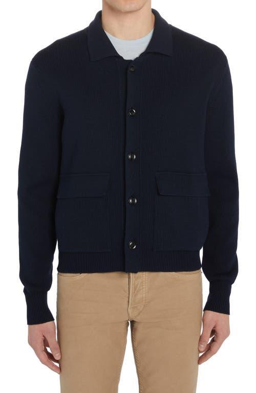 TOM FORD Merino Wool & Silk Chore Shirt Cardigan Product Image