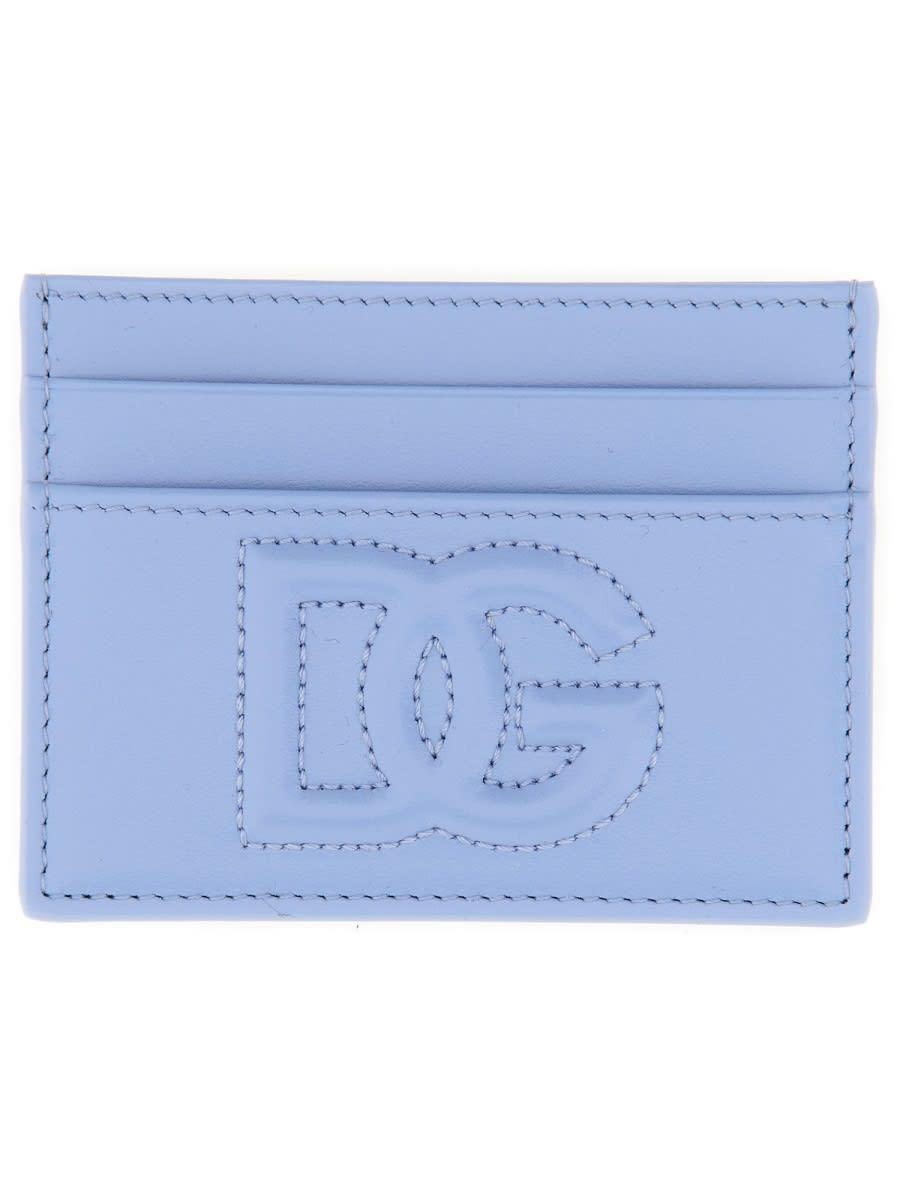 DOLCE & GABBANA Card Holder With Logo In Azure Product Image