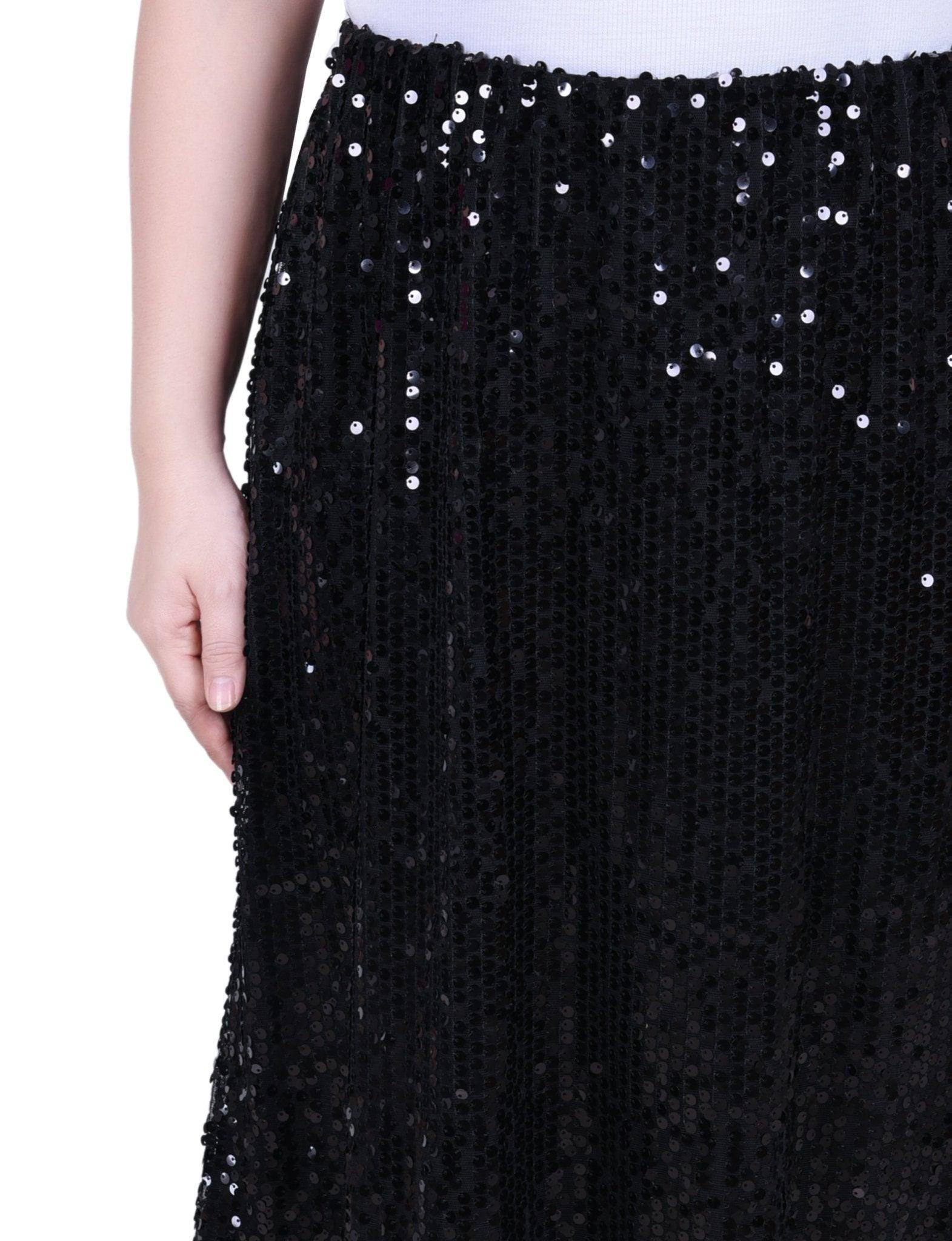 Knee Length Sequined Skirt - Petite Product Image