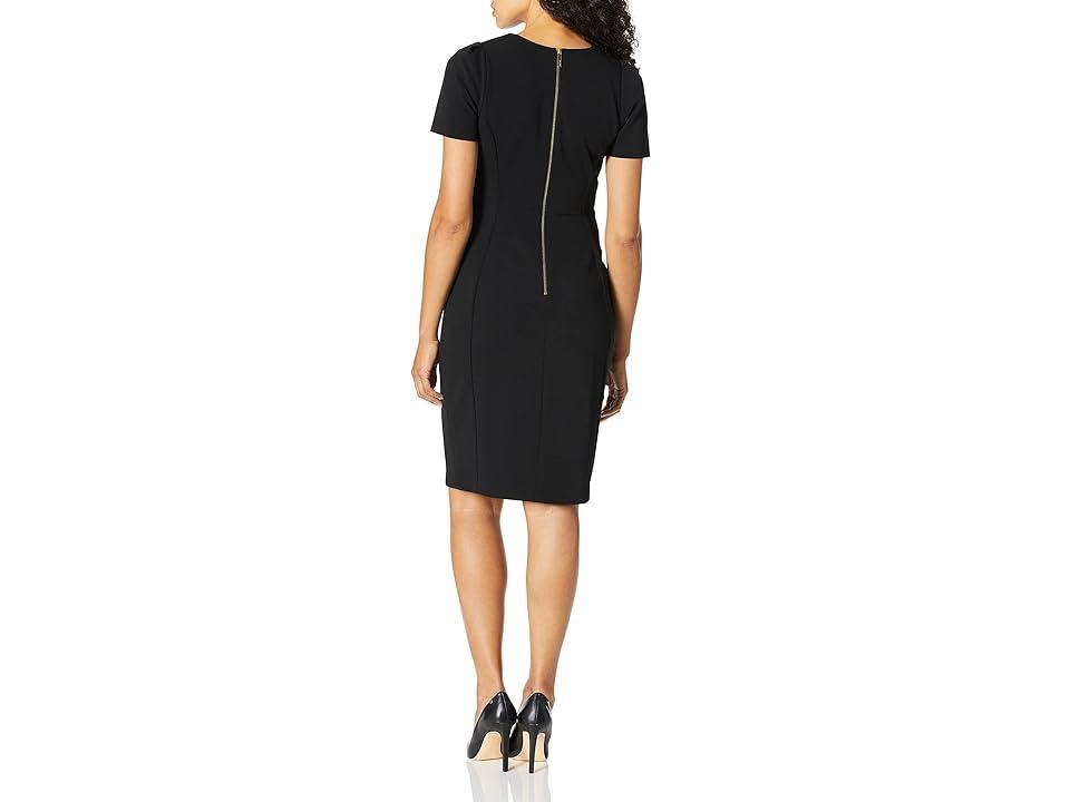 Calvin Klein Seamed Scuba Crepe Sheath Dress Product Image