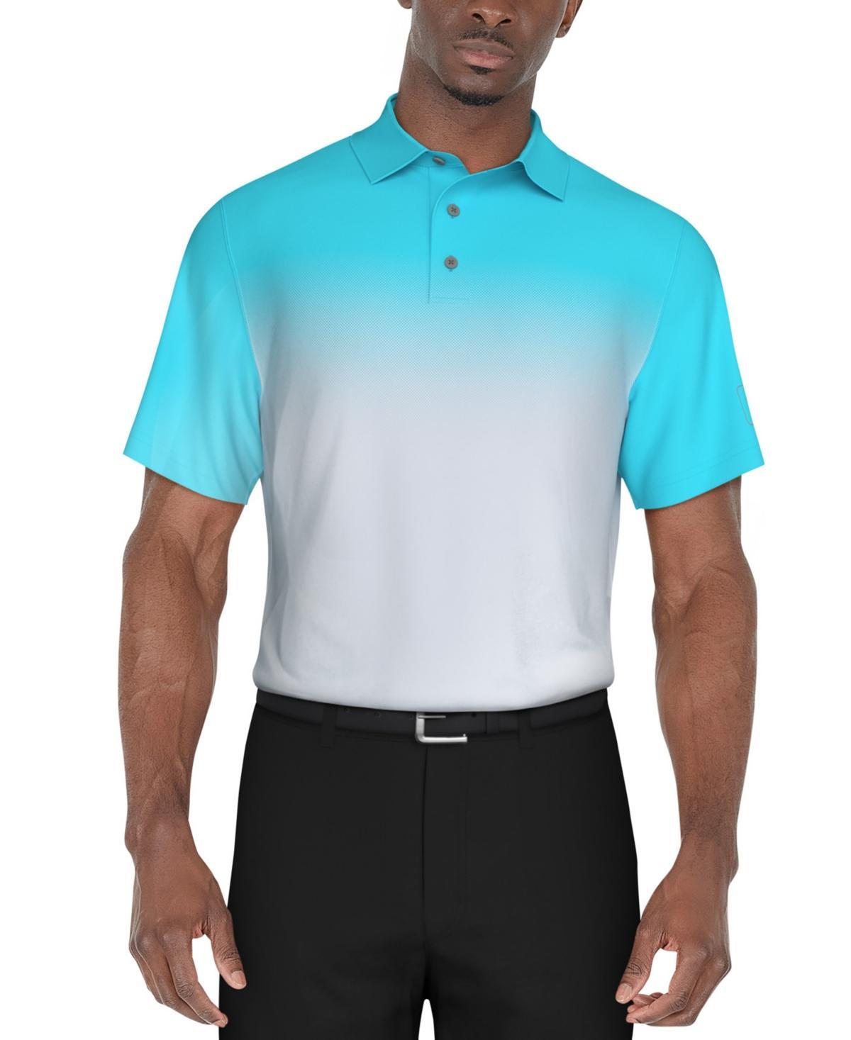 Pga Tour Mens Classic-Fit Stretch Performance Interlock Ombre Golf Polo Shirt Product Image