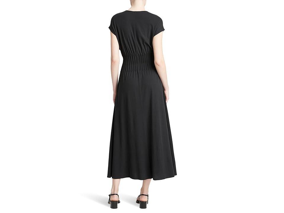 Vince Pintuck V-Neck Dress Women's Dress Product Image