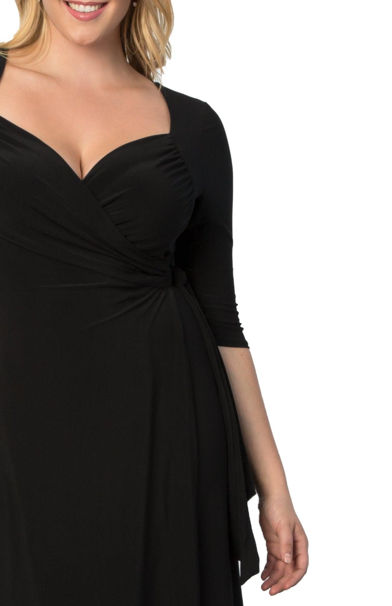 Sweetheart Knit Wrap Dress - Plus Product Image