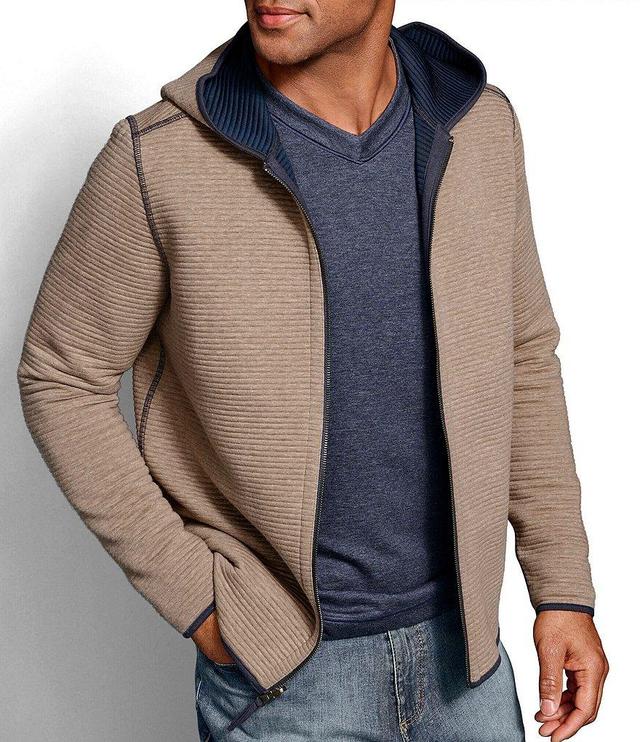 Johnston & Murphy Reversible Channel Quilted Hoodie Product Image