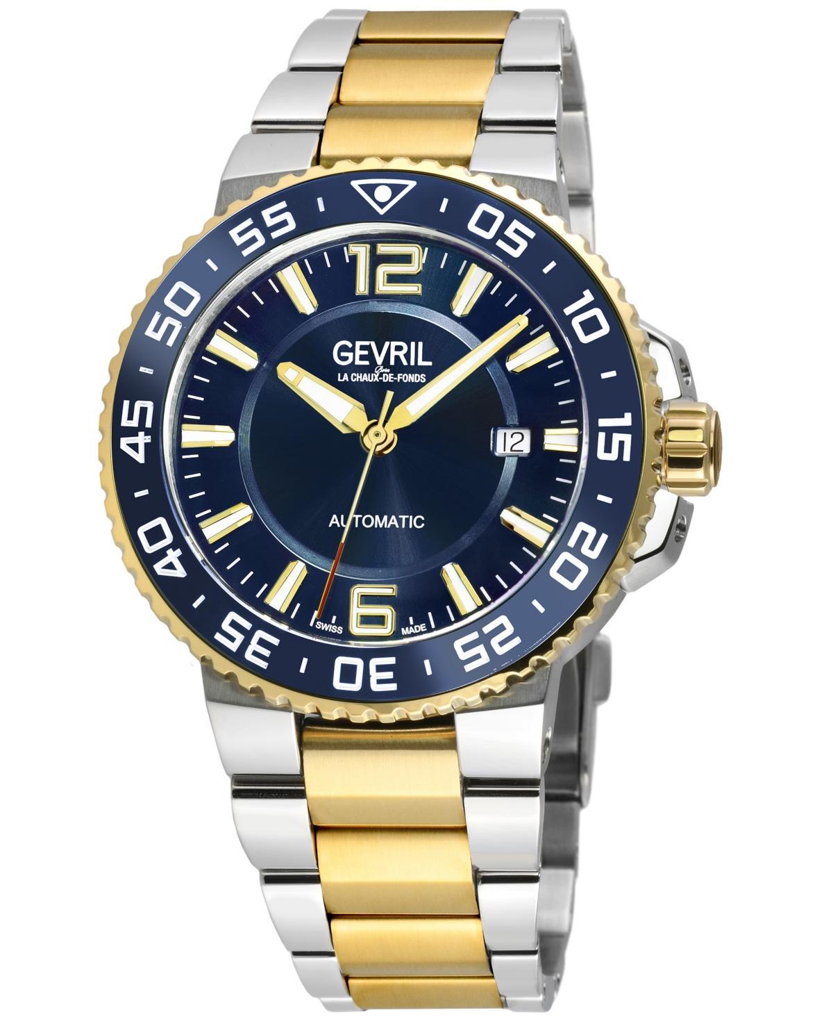 Gevril Mens Riverside Two Tone Stainless Steel Watch 42mm Product Image