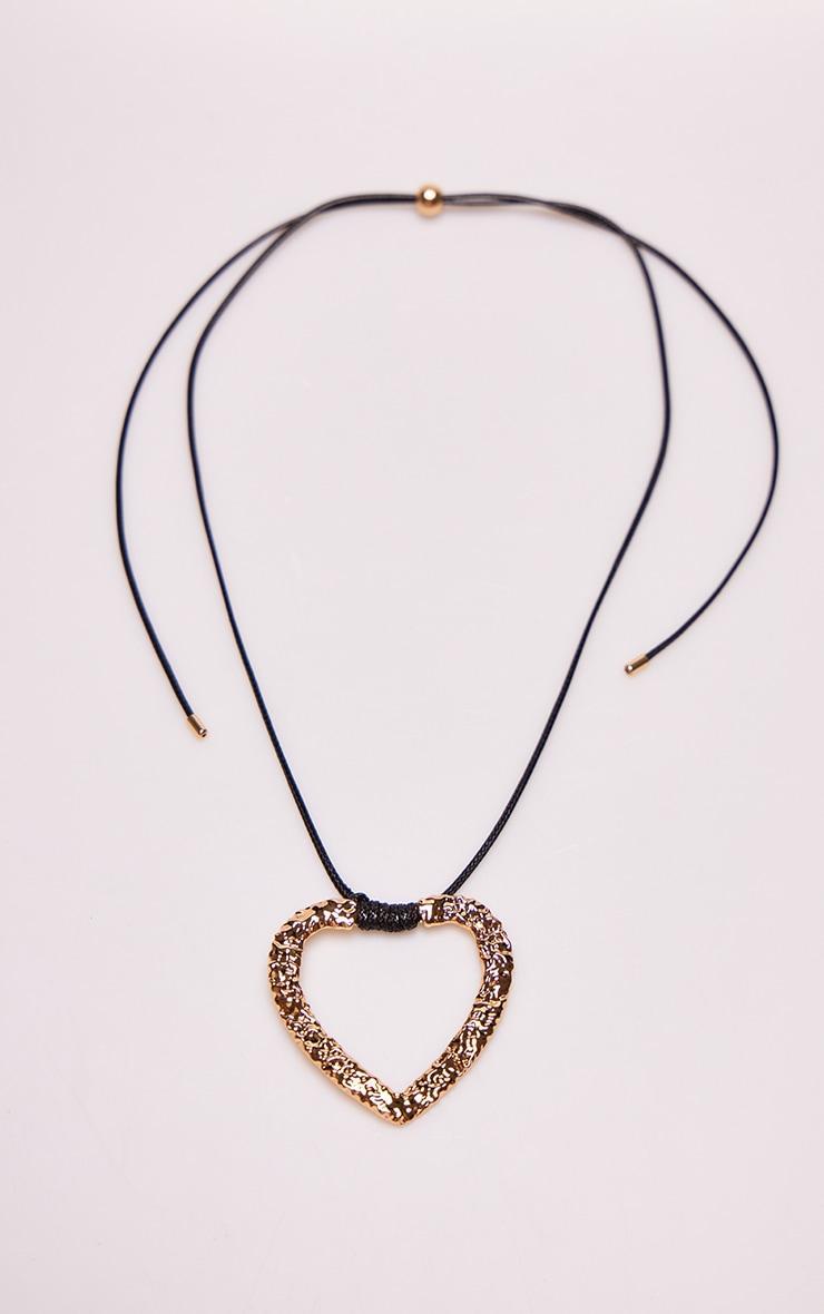 Gold Heart String Necklace Product Image