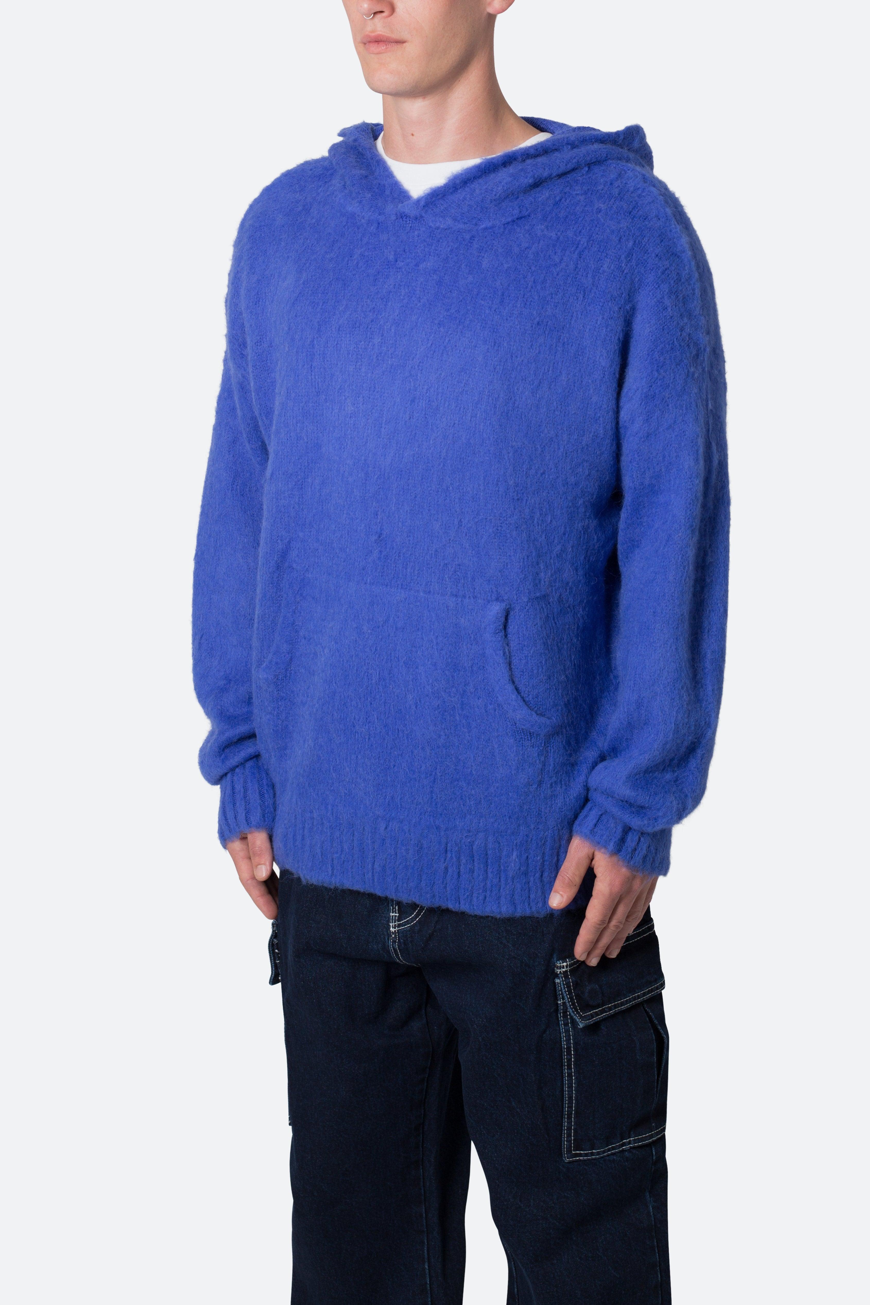 Mohair Hoodie - Blue Product Image