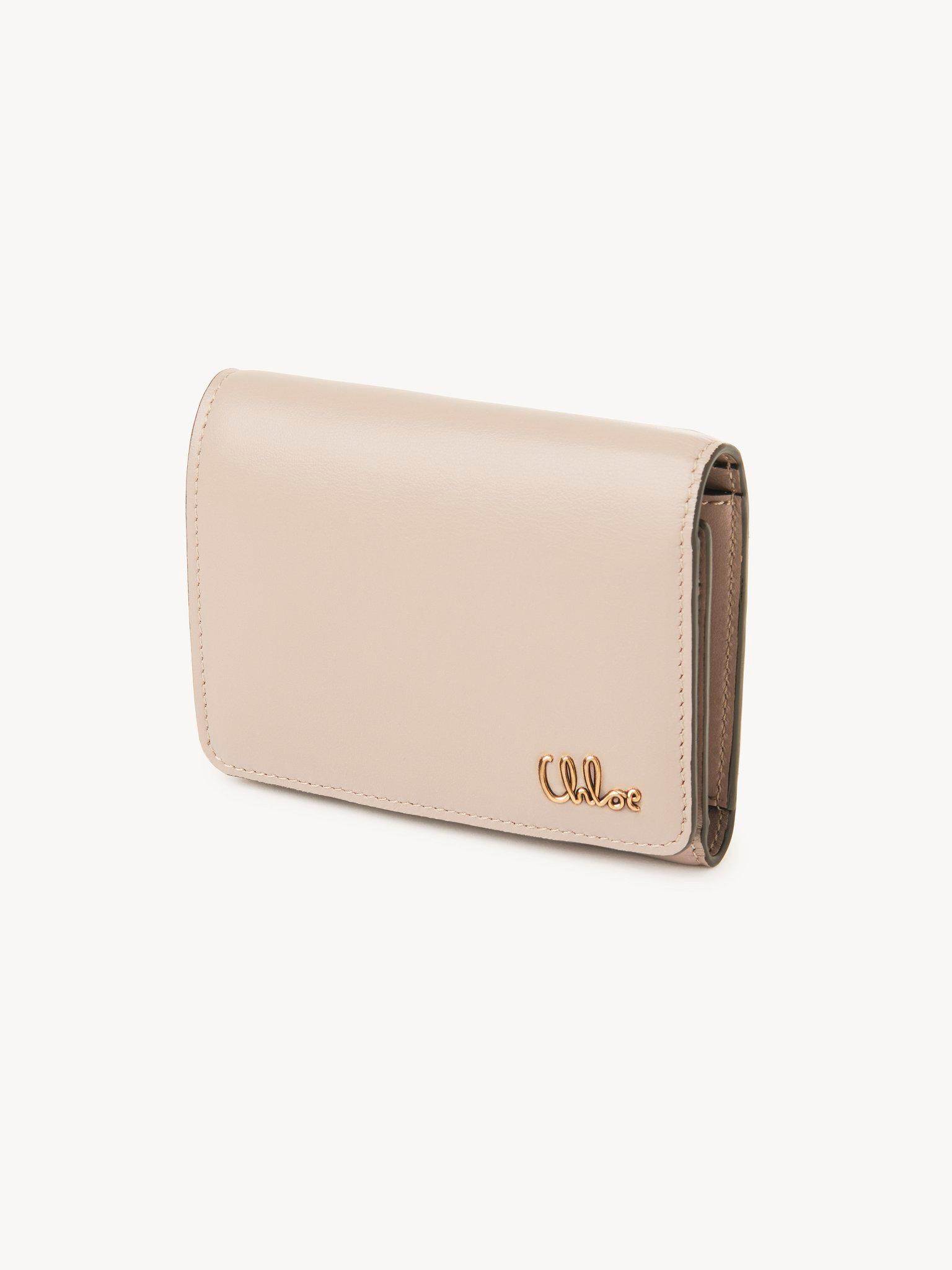 Small Chloé Iconic tri-fold with coin pocket in shiny leather Product Image