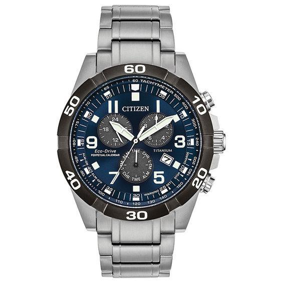 Citizen Men's Eco-Drive Chronograph Brycen Super Titanium Bracelet Watch, Silver Product Image