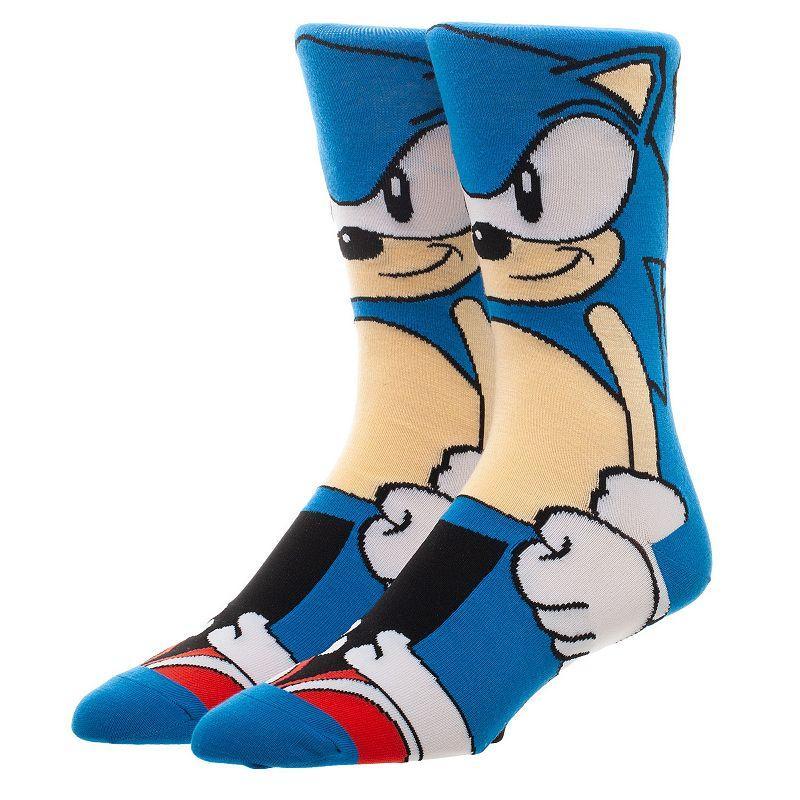 Mens Sonic the Hedgehog Crew Socks, Multicolor Product Image