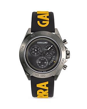 Mens Urban Chrono IP Yellow Gold Case & Silicone Strap Watch Product Image