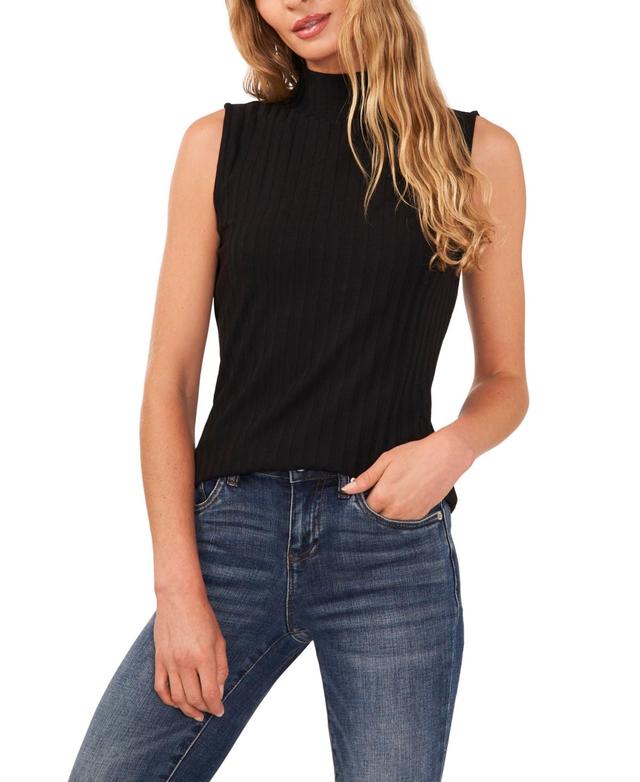 CeCe Womens Sleeveless Mock Neck Knit Top Product Image