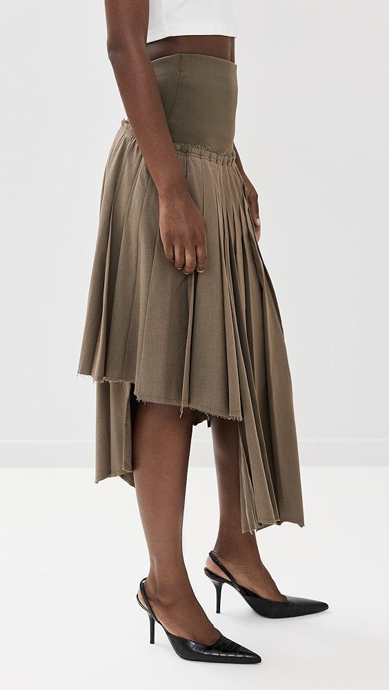 ROKH Ribbed Pleated Skirt | Shopbop Product Image