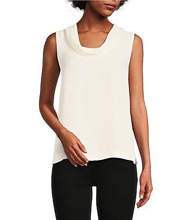 Vince Camuto Luxe Crepe de Chine Sleeveless Cowl Neck Tank Top product image