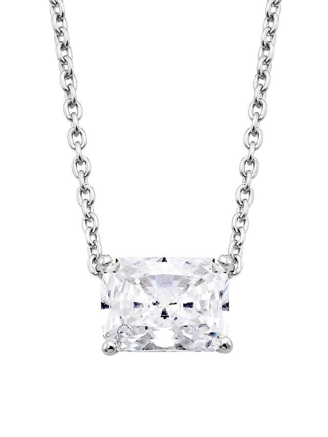 Womens Modern Love Sterling SIlver & Cubic Zirconia Chain Necklace Product Image